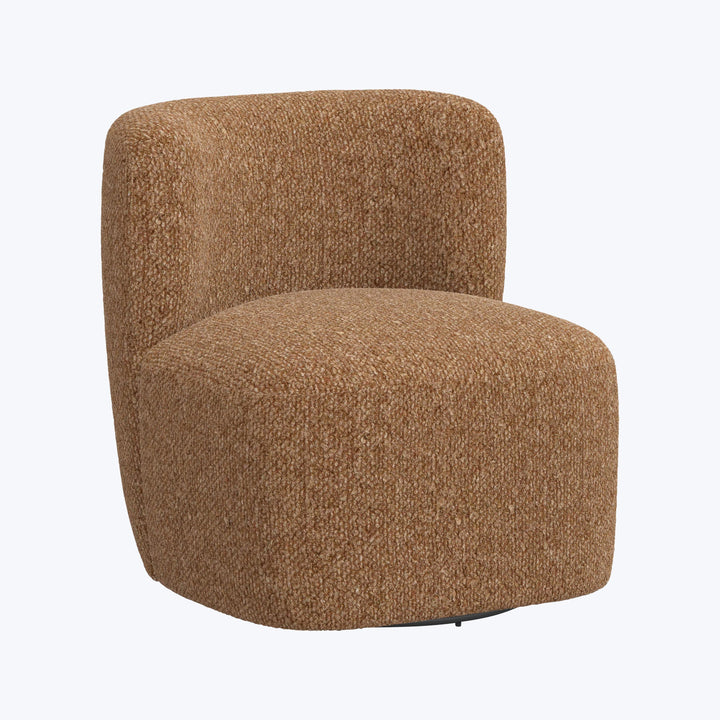 Nia Swivel Chair Woolen Pecan