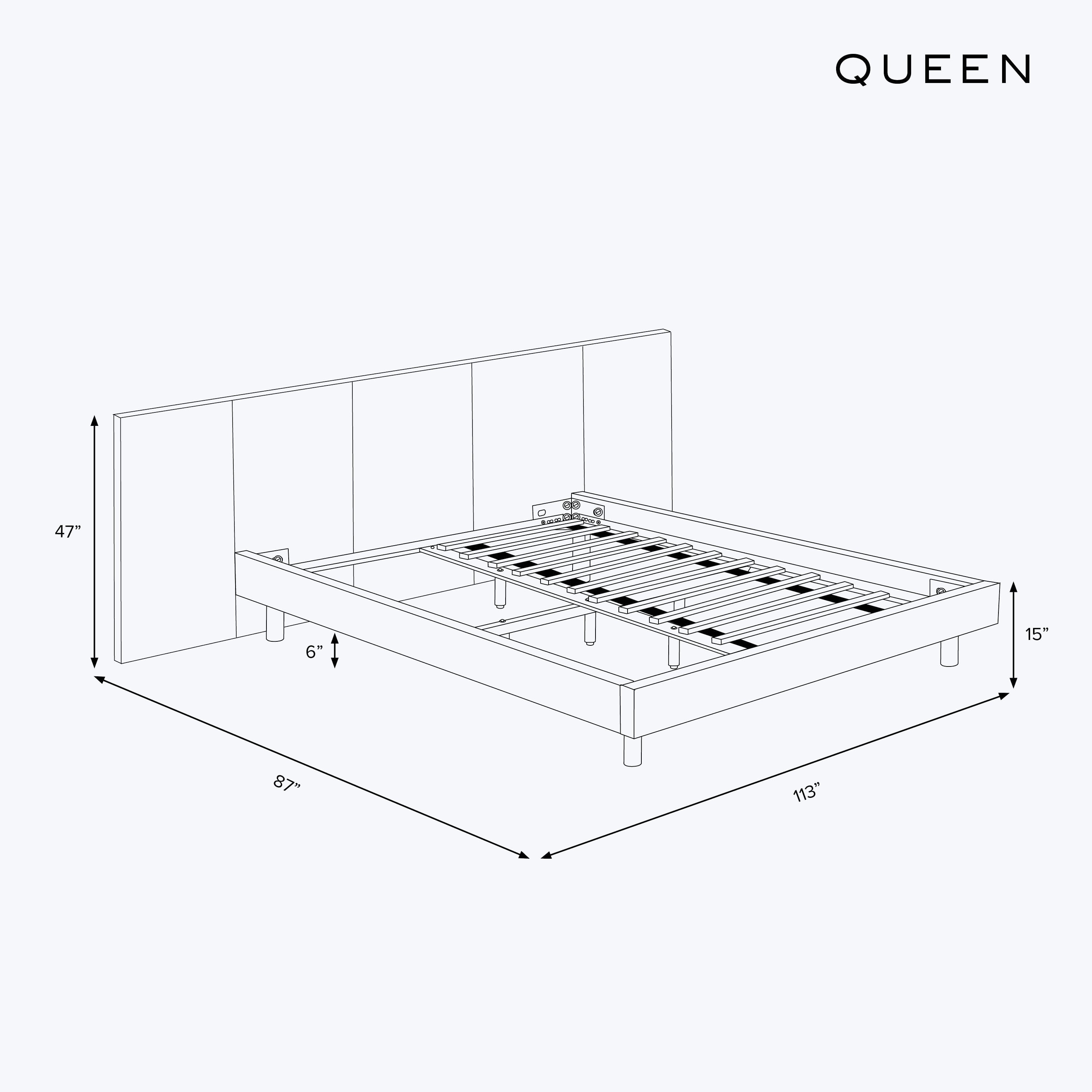 Naomi Panel Bed Queen / Antique Velvet Dune