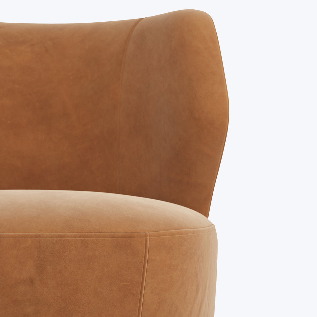 Gramercy Poppy Swivel Chair Velvet Cider