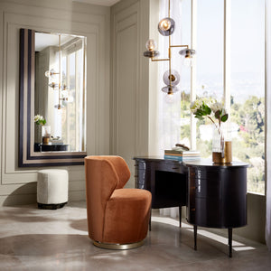 Gramercy Poppy Swivel Chair Velvet Cider - hover
