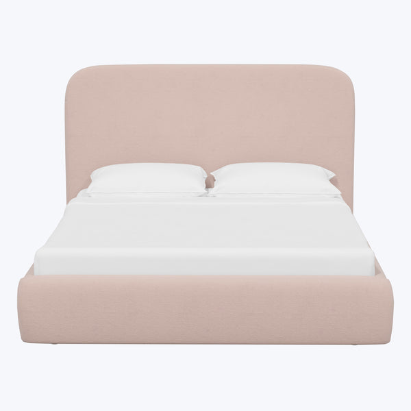 Emme Tall Platform Bed Velvet Blush / Twin