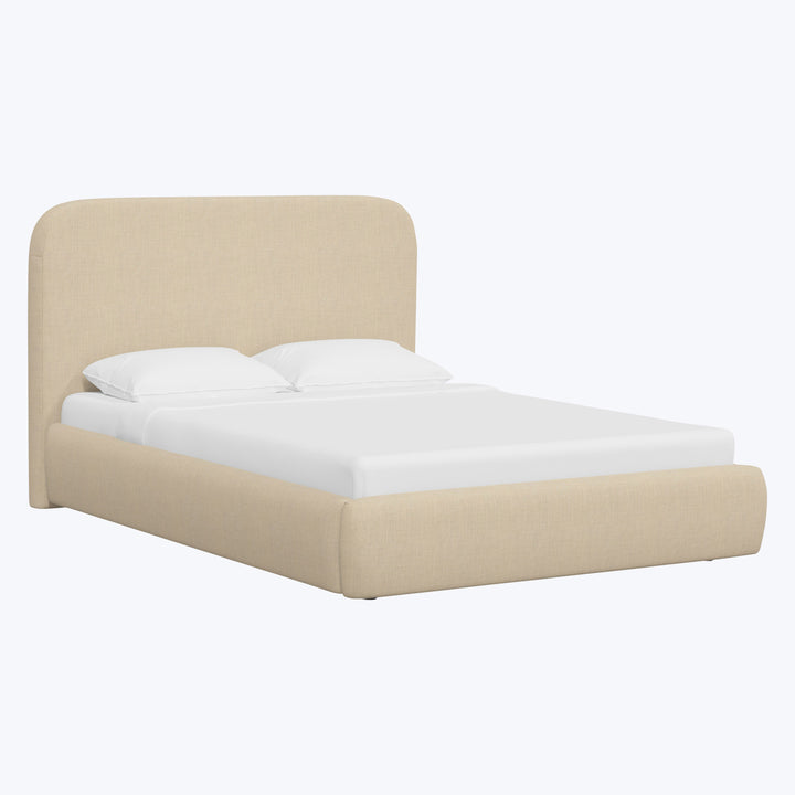 Emme Tall Platform Bed Linen Natural / Twin
