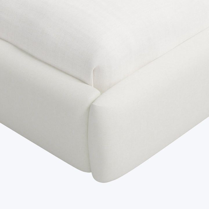 Emme Tall Platform Bed Zuma Linen White / Twin