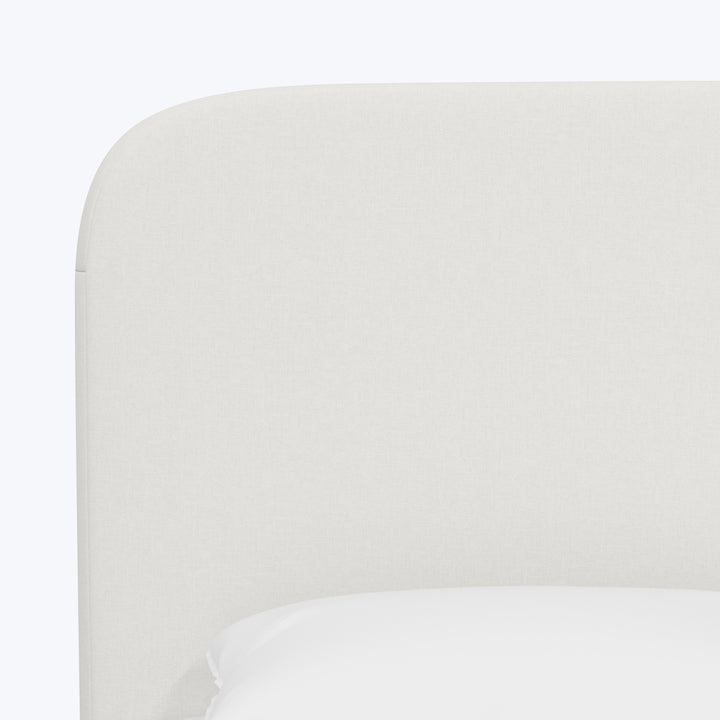 Emme Tall Platform Bed Zuma Linen White / Twin