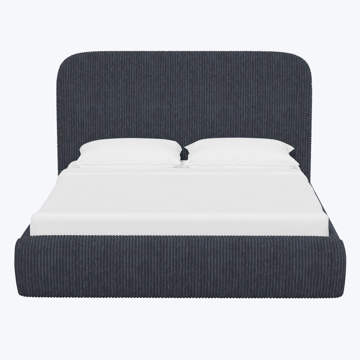 Emme Tall Platform Bed Corded Navy / Twin