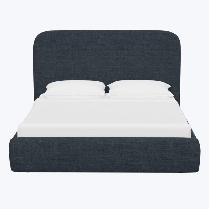 Emme Tall Platform Bed Linen Navy / Twin