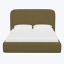 Emme Tall Platform Bed Linen Olive / Twin