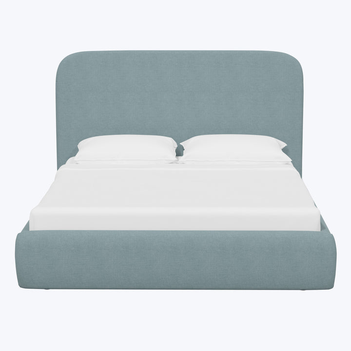 Emme Tall Platform Bed Linen Seaglass / Twin