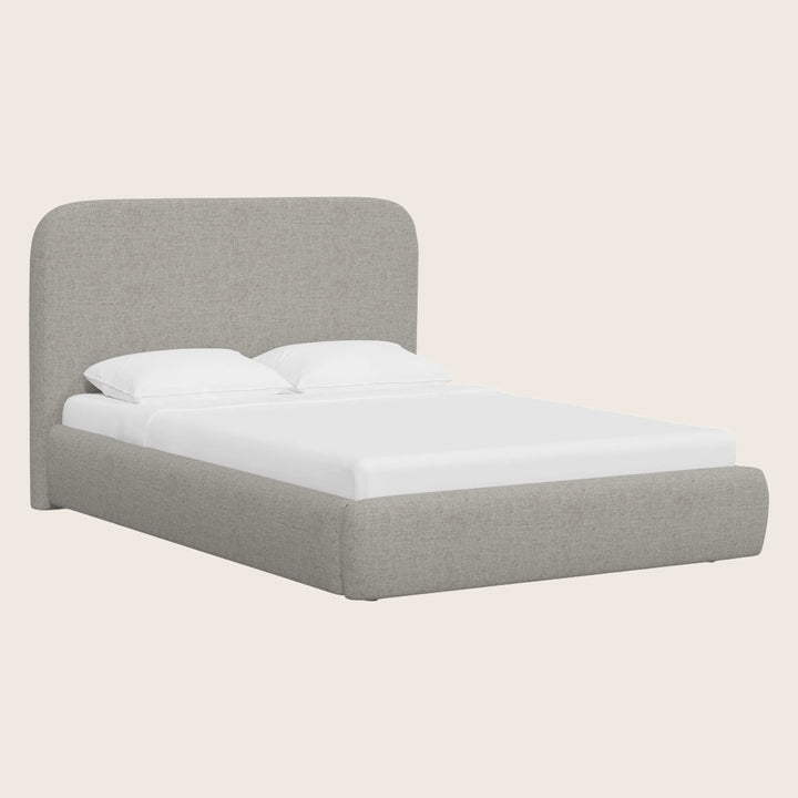 Emme Tall Platform Bed Zuma Linen Feather / Twin
