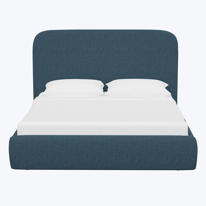 Emme Tall Platform Bed Zuma Linen Navy / Twin