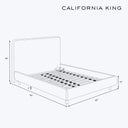 Emme Tall Platform Bed Corded Navy / California King
