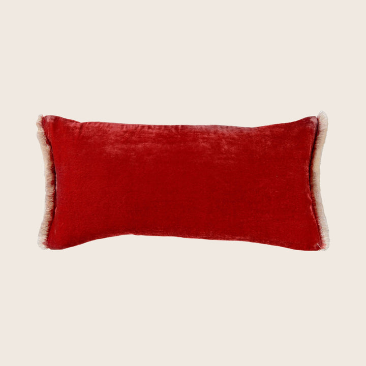 Silk Velvet Fringe Lumbar