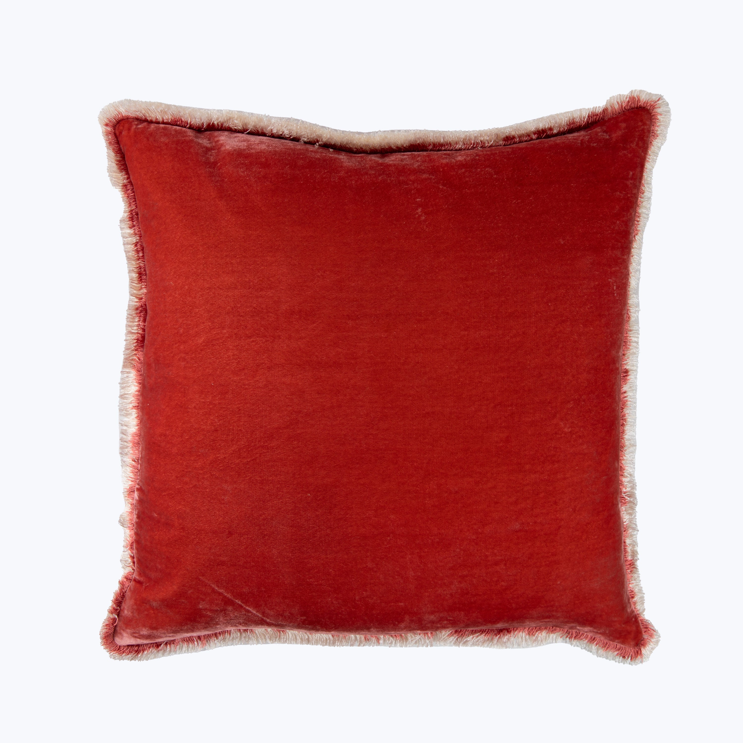 Silk Velvet Fringe Pillow