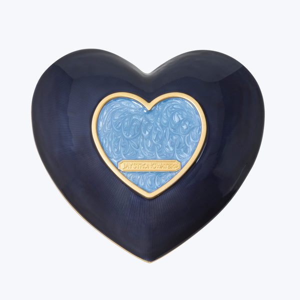 Aria Floral Heart Trinket Tray, Blue