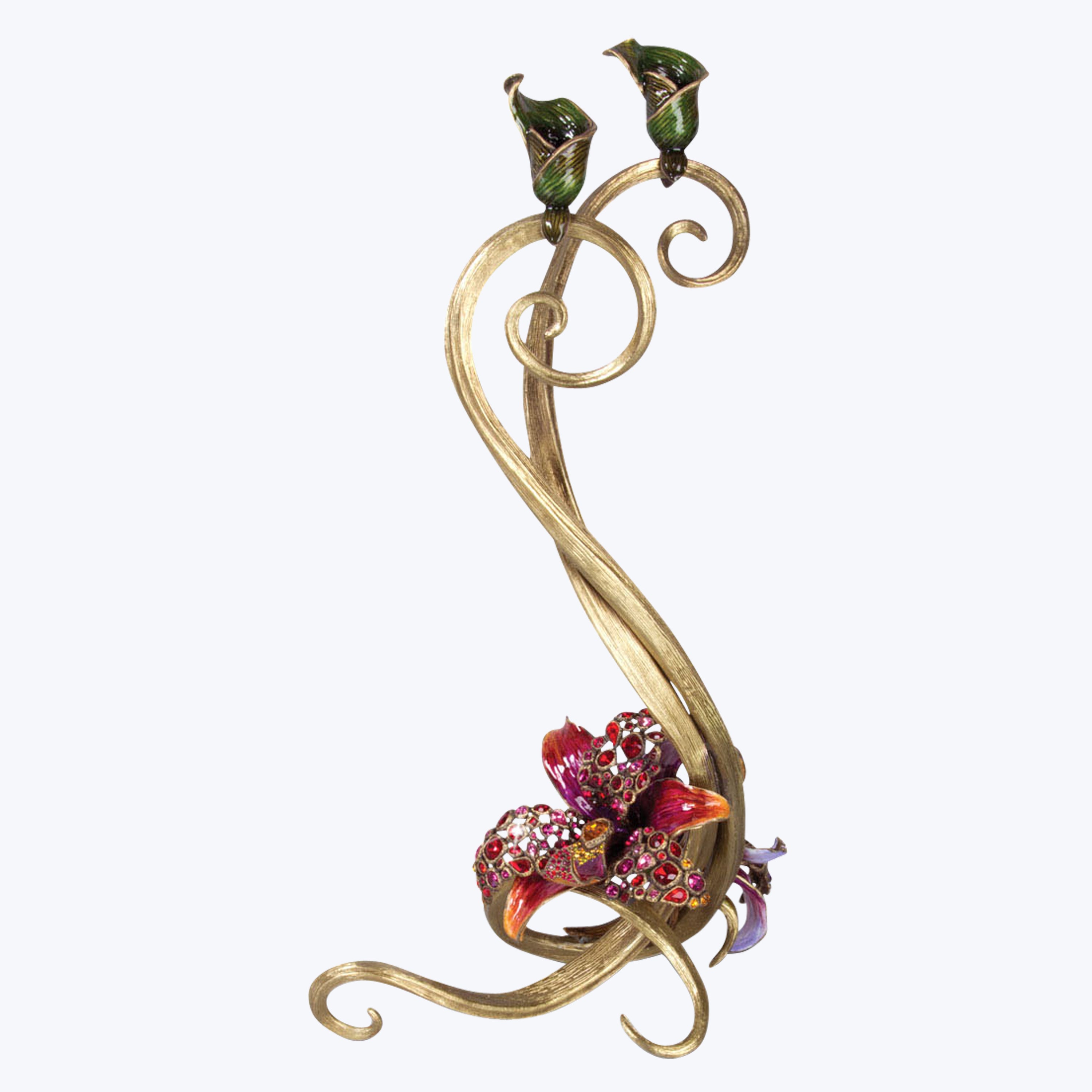 Roselyn Double Orchid Candlestick