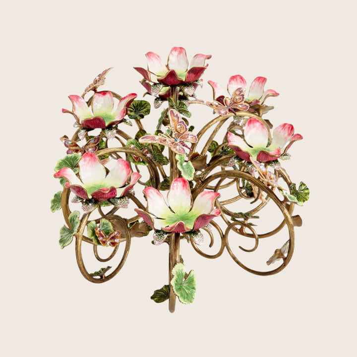 Claudine Floral & Butterfly Candelabra