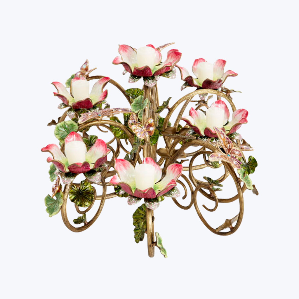 Claudine Floral & Butterfly Candelabra