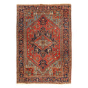 Red Antique Persian Heriz Wool Rug - 8' x 11'3"