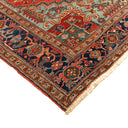 Red Antique Persian Heriz Wool Rug - 8' x 11'3"