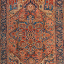 Red Antique Persian Heriz Wool Rug - 8'2" x 10'7"