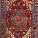 Red Antique Persian Heriz Wool Rug - 7'7" x 11'1"