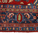 Red Antique Persian Heriz Wool Rug - 7'7" x 11'1"