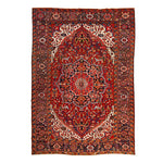 Red Antique Persian Heriz Wool Rug - 8'3" x 11'4"