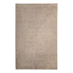 Grey & White Contemporary Tibetan Silk Wool Blend Rug