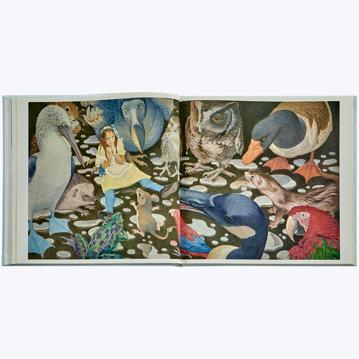 Leather Bound Floral Alice's Adventure in Wonderland