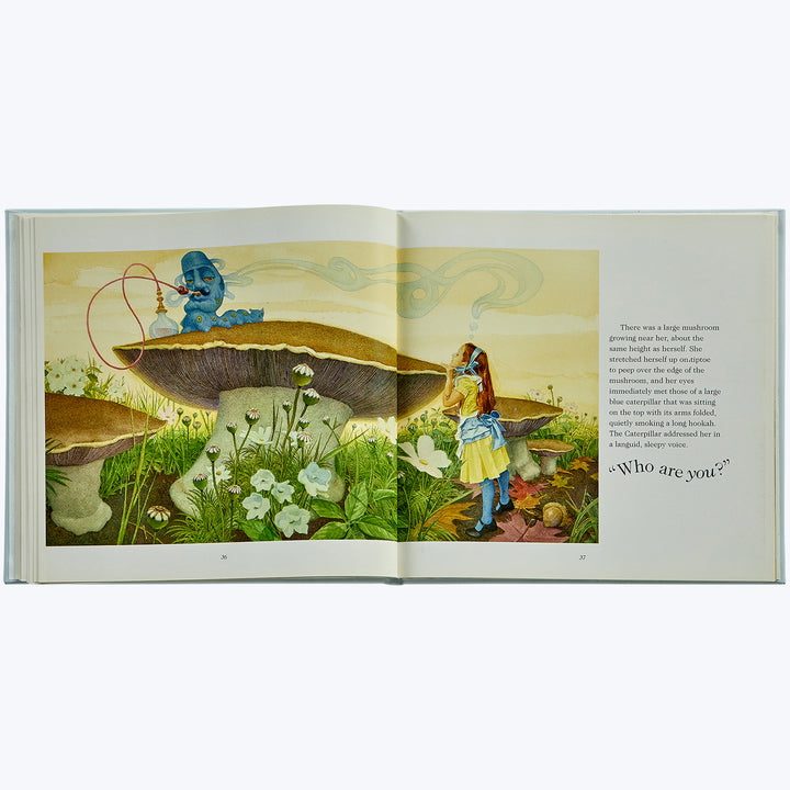 Leather Bound Floral Alice's Adventure in Wonderland