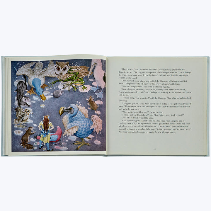 Leather Bound Floral Alice's Adventure in Wonderland