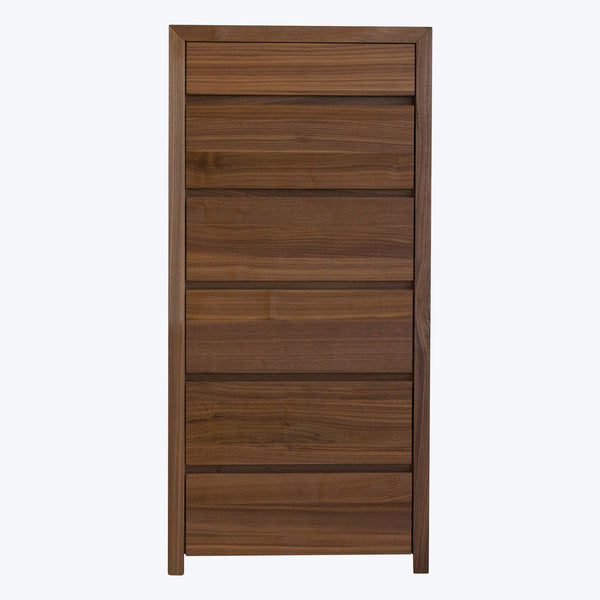 Stowe Walnut 6-Drawer Chest