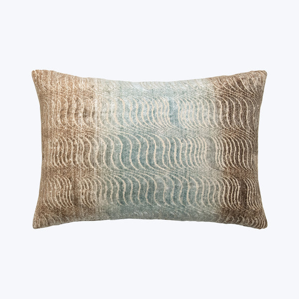 Torsion Woven Jacquard Lumbar Pillow Agave 14" x 20"