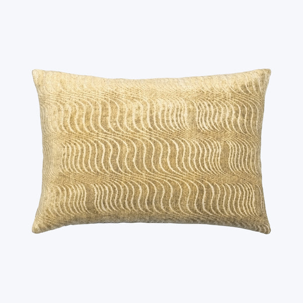 Torsion Woven Jacquard Lumbar Pillow Gold 14" x 20"