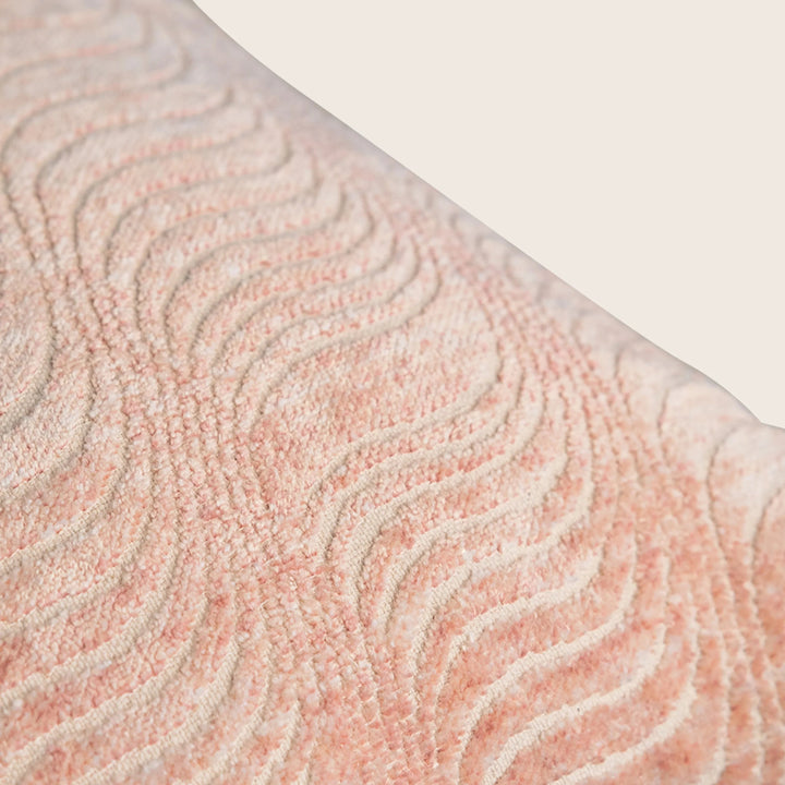 Torsion Woven Jacquard Lumbar Pillow Peach 14" x 20"