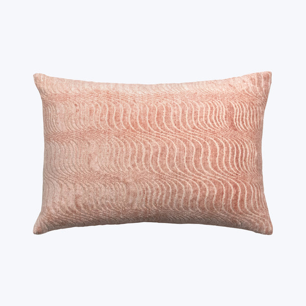 Torsion Woven Jacquard Lumbar Pillow Peach 14" x 20"