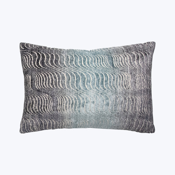 Torsion Woven Jacquard Lumbar Pillow Storm 14" x 20"