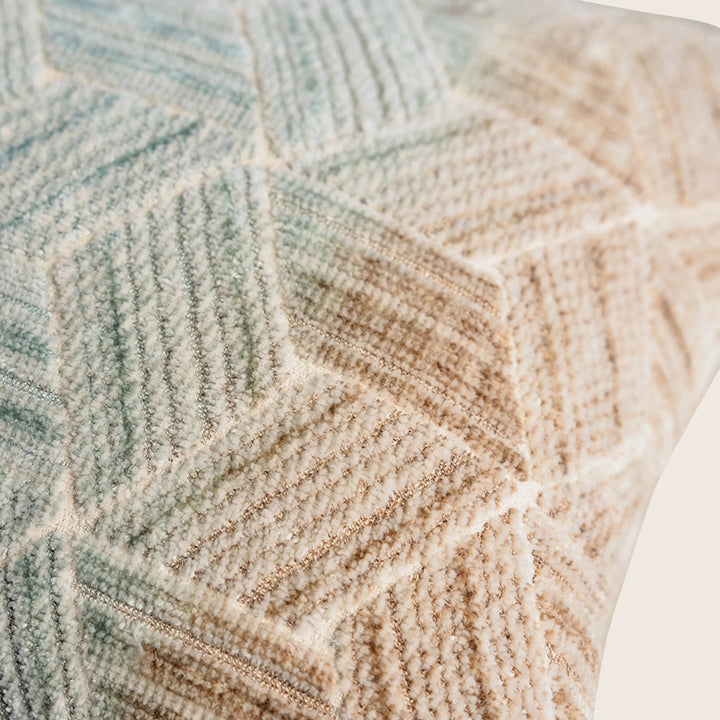 Entwined Woven Jacquard Lumbar Pillow Agave 14" x 20"