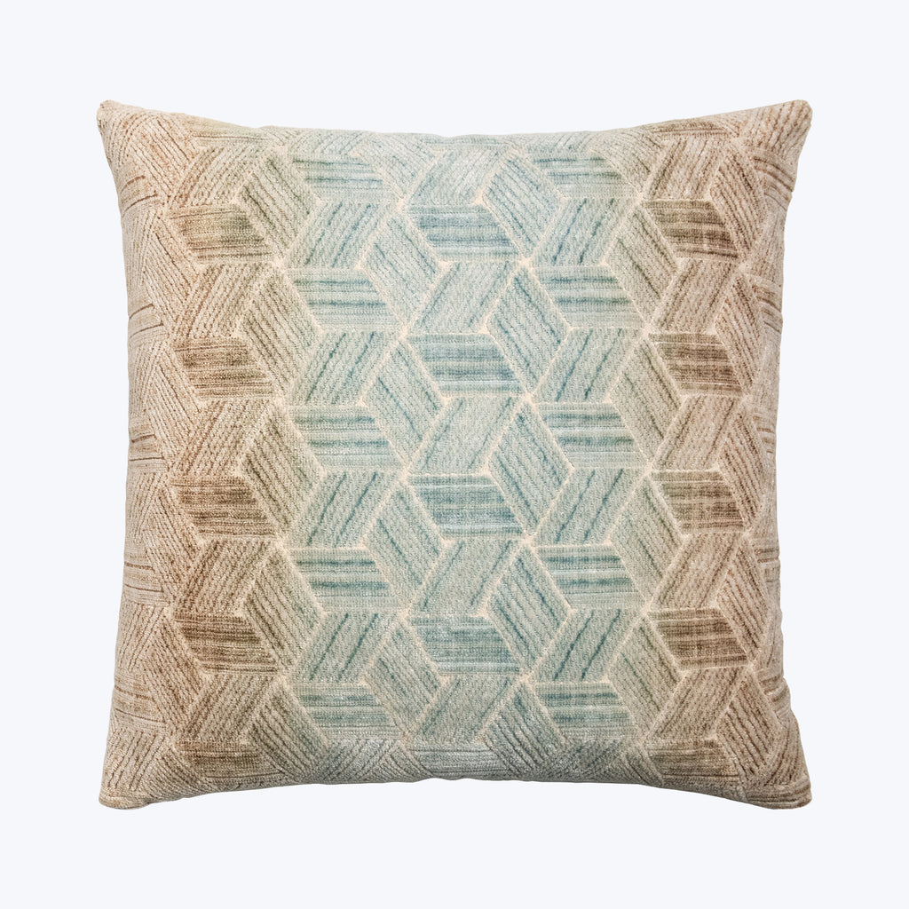 Entwined Woven Jacquard Pillow Agave 22" x 22"