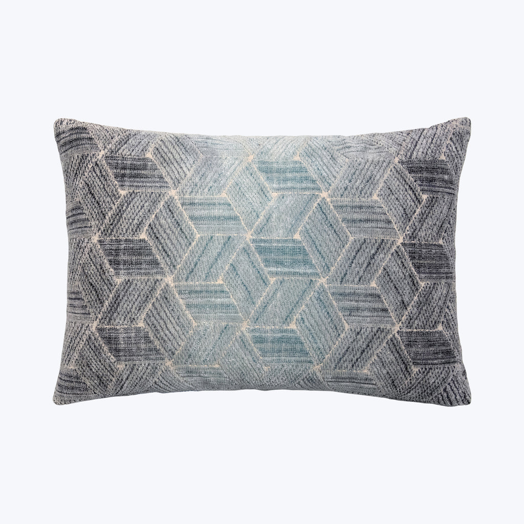 Entwined Woven Jacquard Lumbar Pillow Storm 14" x 20"