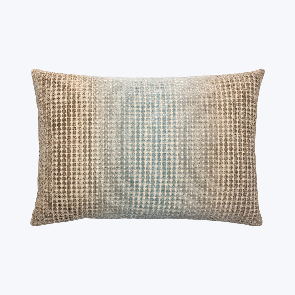 Morpho Woven Jacquard Lumbar Pillow Agave 14" x 20"