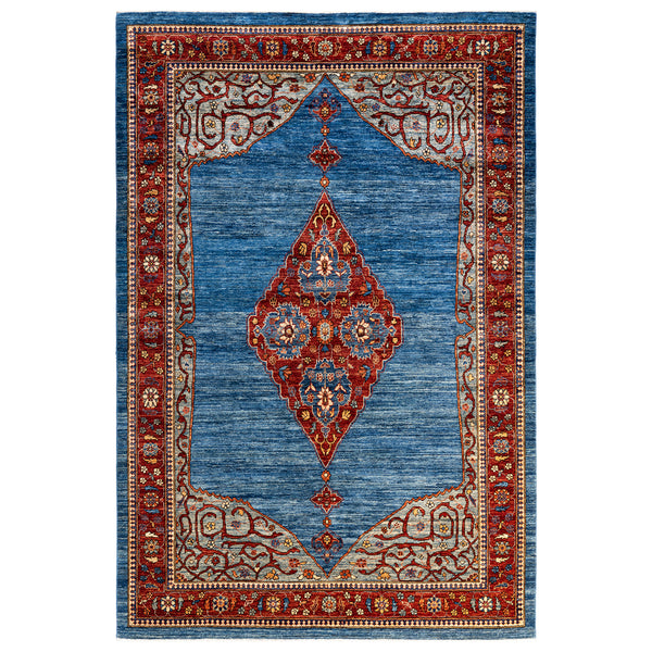 Traditional Serapi Wool Rug - 6' 3" x 9' 4"