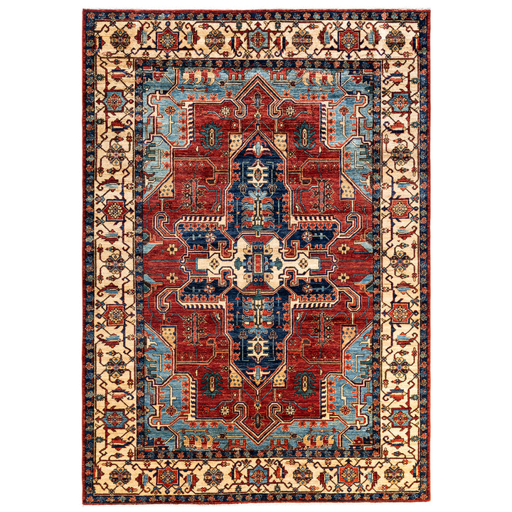 Traditional Serapi Wool Rug - 6' 1" x 8' 10"
