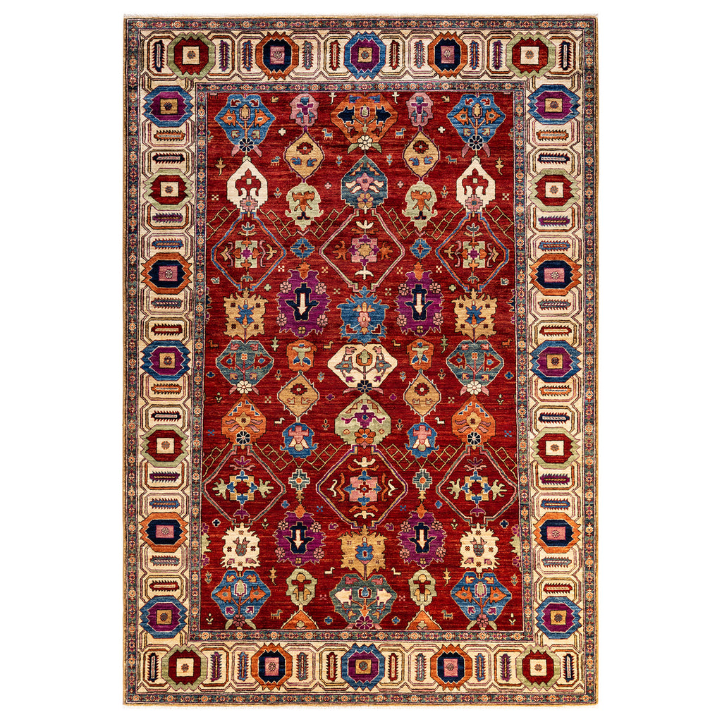 Traditional Serapi Wool Rug - 6' 5" x 9' 4"