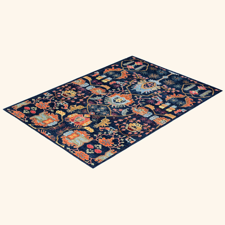 Traditional Serapi Wool Rug - 6' 3" x 8' 9"