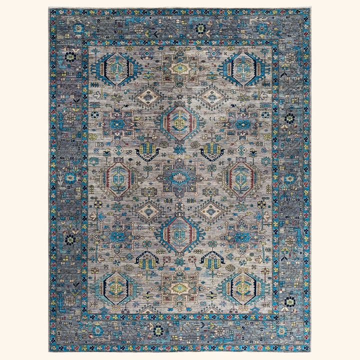 Traditional Serapi Wool Rug - 9' 1" x 11' 9"