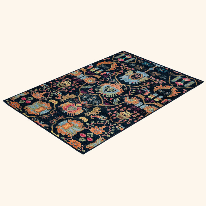 Traditional Serapi Wool Rug - 6' 6" x 9' 6"