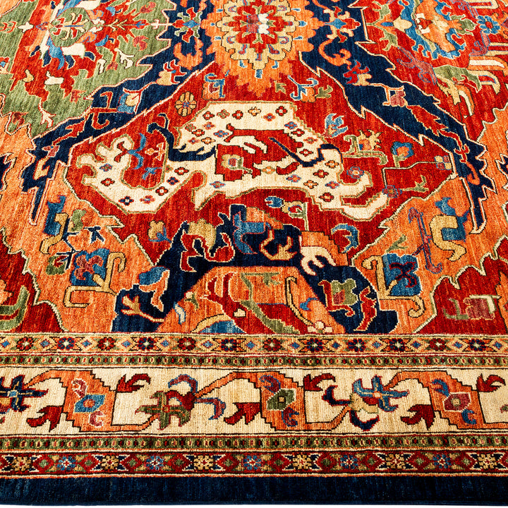 Traditional Serapi Wool Rug - 8' 10" x 12' 1"