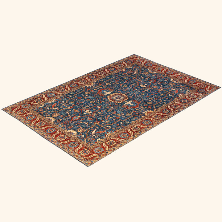 Traditional Serapi Wool Rug - 6' 1" x 9' 1"