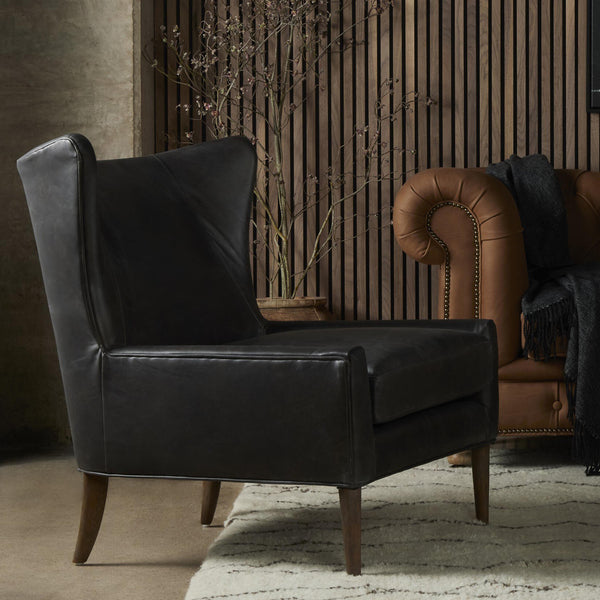 Houston Marlow Wing Chair Black